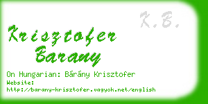 krisztofer barany business card