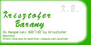 krisztofer barany business card